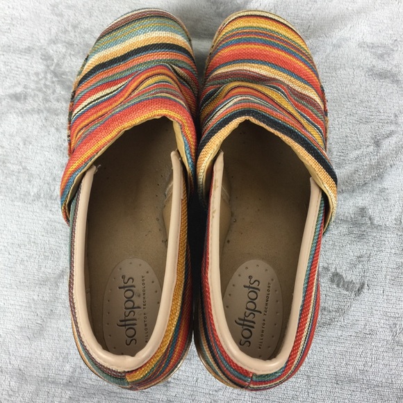 Soft Spots Multi colored Clogs Size 8.5W - Picture 6 of 6